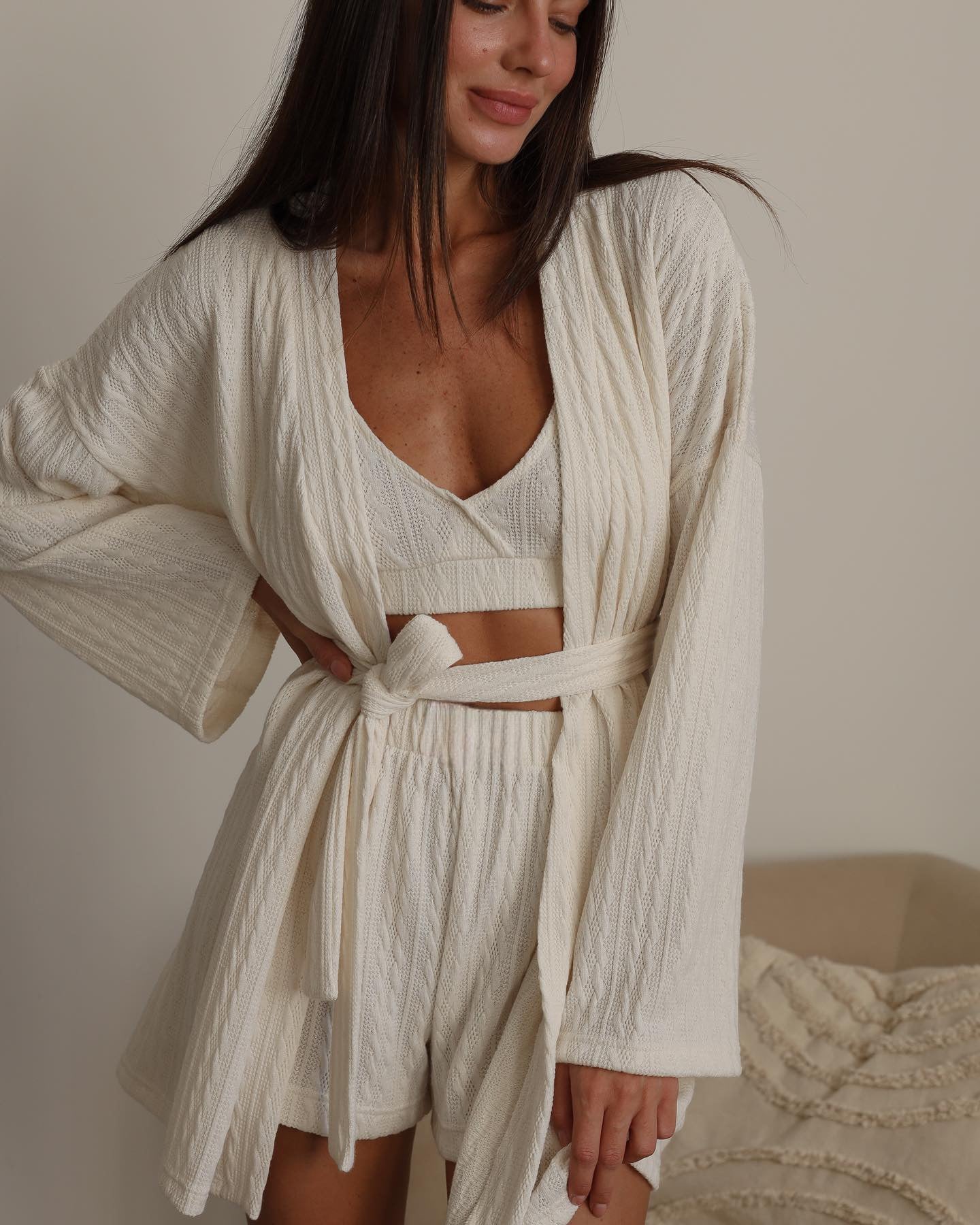 Ensemble Loungewear Gia™ avec short blanc