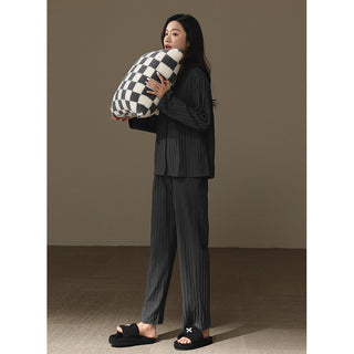 Ella™ PJ Set with Long Sleeves and Pants Black