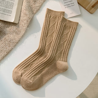 Warm socks made of natural wool with a Pattern