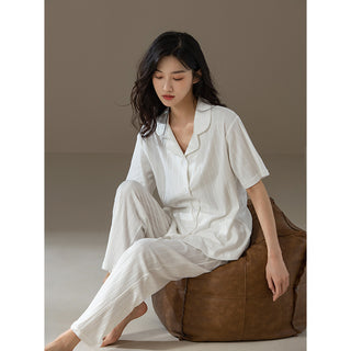 Ensemble pyjama à manches courtes et pantalon Perla™ Blanc