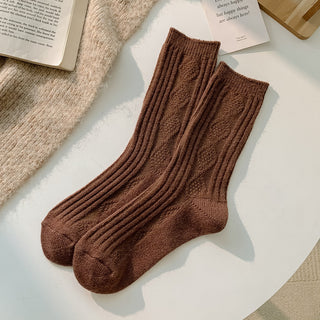 Warm socks made of natural wool with a Pattern