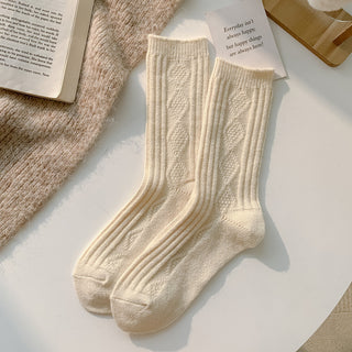 Warm socks made of natural wool with a Pattern