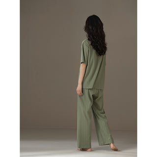 Perla™ Pj's Short-Sleeve & Pants Set Green