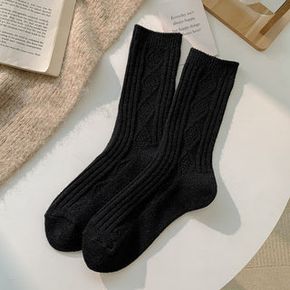 Warm socks made of natural wool with a Pattern